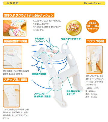 リトルプリンセス かえるのふかふかステップ式トイレトレーナー グリーン【送料無料 沖縄・一部地域を除く】